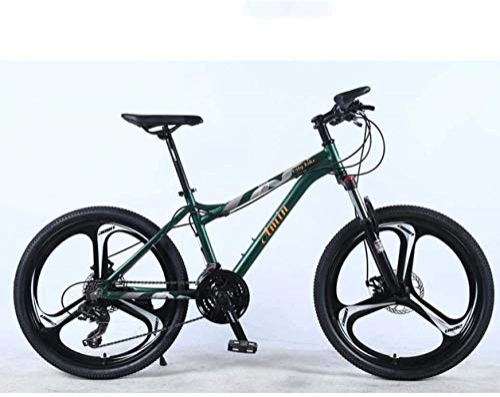 Vélos de montagnes : MJY Vélo 24 pouces 27 vitesses VTT en alliage d'aluminium plein cadre roue Suspension avant femme étudiant hors route changement de vitesse vélo adulte frein à disque 6-20, Vert 5