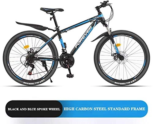 Vélos de montagnes : MJY Vélo 26 pouces, VTT, 21 vitesses, garde-boue avant et arrière, système de frein à double disque ， vélo à rayons 6-11, ré