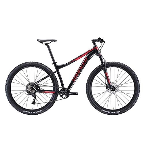 Vélos de montagnes : MJY Vélos de montagne 9 vitesses, vélo pour homme à cadre en aluminium avec suspension avant, VTT semi-rigide unisexe, vélo de montagne tout terrain, rouge, 29 pouces