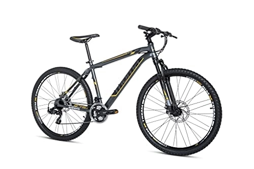 Vélos de montagnes : Moma Bikes Vélo VTT, GTT27, 5" 5.0, Aluminium, SHIMANO 24V, Freins a Disque, Suspension Avant