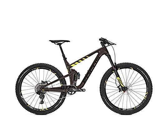Vélos de montagnes : Mountain Bike Focus Jam C Factory SRAM GX1 11 g Carbon Diamant 27 'RH 44, brown / fluo yellow matt