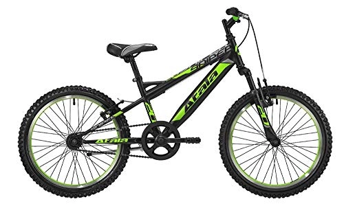 Vélos de montagnes : Mountain Bike Full biammortizzata atala Panther, 21 vitesses, vert fluo et noir, 26, Taille XS (140 – 155 cm)
