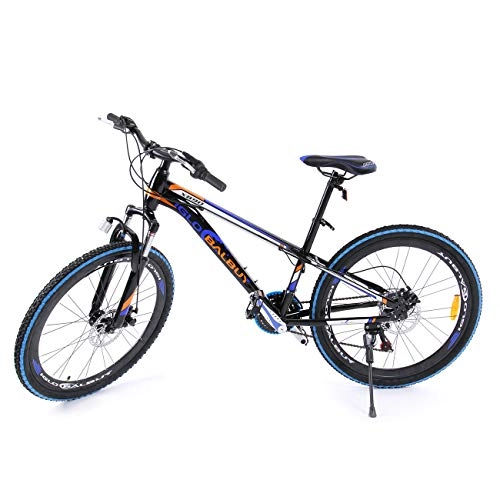 Vélos de montagnes : MuGuang 26 Pouces 21 Vitesses Vélo de Montagne MTB Mountain Bike Freins à Disque Unisexe pour Adulte (Noir + Bleu)