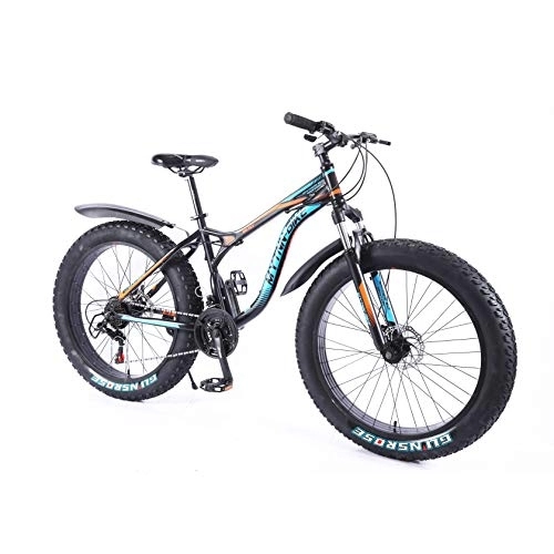 Vélos de montagnes : MYTNN Fatbike 26" 21 vitesses Shimano Style 2020 Fat Tyre VTT 47 cm RH Snow Bike Fat Bike (Noir)