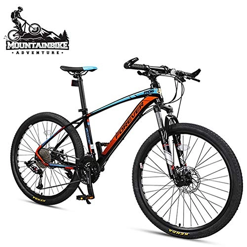 Vélos de montagnes : NENGGE Adulte Vélo VTT avec Suspension Avant, 33 Vitesses Tout Terrain Vélo de Montagne pour Homme / Femme, Frein à Disque Hydraulique Cyclisme, Red Blue, 27.5 inch