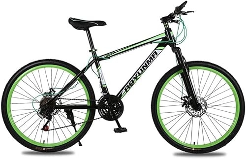Vélos de montagnes : O·Lankeji VTT pour jeunes adultes - Double frein à disque - Cadre en acier au carbone - 21 vitesses - Roues à rayons de 66 cm - Double suspension