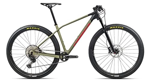 Vélos de montagnes : ORBEA Alma M30 29R Mountain Bike (M / 44, 5 cm, vert savage / rouge vif (mat)