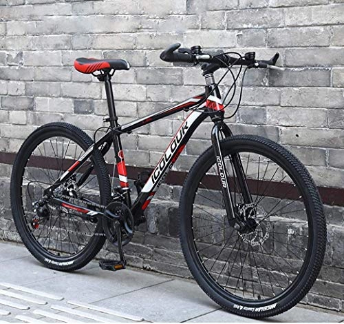 Vélos de montagnes : QGL-HQ 26" VTT for Adultes, Cadre en Aluminium léger et Avant arrière Freins à Disque, Twist Shifters à 21 délais Sports de Plein air Mountain Bike (Color : B, Size : 21Speed)