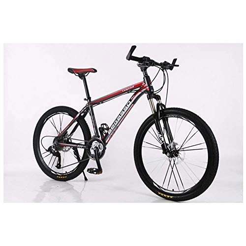 Vélos de montagnes : QGL-HQ Sports de Plein air Moutain Bike Vélo 27 / 30 Vitesses VTT 26 Pouces Roues Fourche Suspension vélo avec Deux Freins à Huile Sports de Plein air Mountain Bike (Color : Red, Size : 27 Speed)