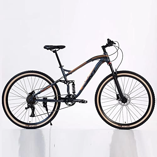 Vélos de montagnes : Qian Vélo de route Vélo de route 9Speed 29" Cadre en aluminium Fully Gris