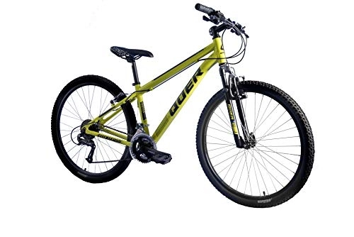 Vélos de montagnes : QUER Dusk 27, 5 NUMÉRO 3 27, 5", Aluminium, 21 Vitesses, Frein V-Brake, Fourche (Yellow-Black, XS15)