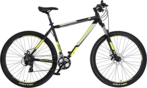 Vélos de montagnes : Rucanor Lux 29 pouces 48 cm pour homme 21G Frein à disque mécanique Noir / jaune