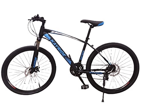 Vélos de montagnes : SG Space Gym Vélo de montagne à double suspension VTT 66 cm Frein à disque 21 Spd Bleu Adultes et enfants 10 / 11 ans et plus
