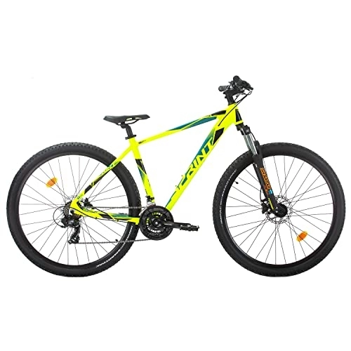 Vélos de montagnes : Sprint Maverick 29" Vélo de Montagne VTT Cadre Aluminium Shimano 21 Vitesses (44 cm, Néon Vert)