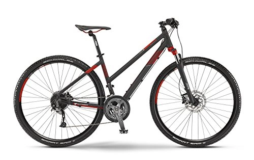 Vélos de montagnes : Staiger – Daytona 2015 – Vélo de cyclo cross – Pour femme – Noir / rouge mat (RH 44 cm)