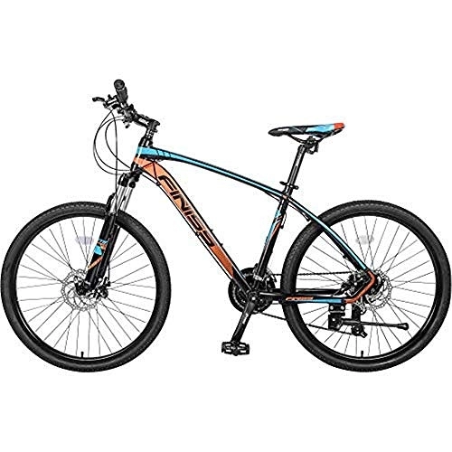 Vélos de montagnes : SYCY 26 vélo de Sport en Aluminium vélo de Montagne vélo de Montagne 24 Vitesses avec Fourche à Suspension pour Homme Femme Jeune et Adulte-Bleu