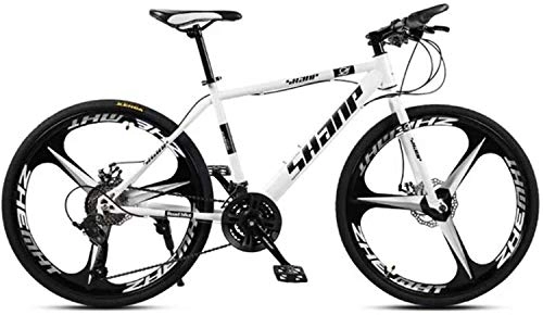 Vélos de montagnes : Syxfckc Changement de vélo Adulte VTT Rural, VTT Pays 24 / 26 Pouces à Double Disque, avec Un Couteau en Acier Blanc siège réglable 3 (Color : 21stage Shift, Size : 26inches)