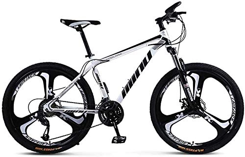 Vélos de montagnes : Syxfckc Dur Voiture de vélo de Route VTT arrière 26 Pouces étudiants Adultes vélo vélo en Acier, 21 / 24 / 27 / vélo 30 Vitesses (Color : White Black, Size : 30 Speed)