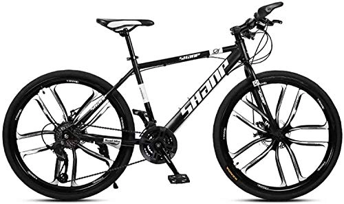 Vélos de montagnes : Syxfckc Rural 24 / 26 Pouces à Double VTT Disque, Transmission de Bicyclette Rural VTT Adulte en Acier de siège réglable VTT sclaréol (Color : 30stage Shift, Size : 24inches)