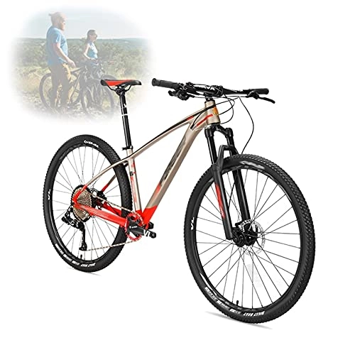 Vélos de montagnes : Tbagem-Yjr 29"Roue VTT pour Adultes en Alliage D'aluminium VTT Vélos À Suspension Complète 13 Vitesses Tout-Terrain Vélo Roue À Rayons Rouge