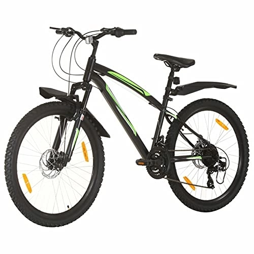 Vélos de montagnes : Tidyard Vélo de Montagne 21 Vitesses Roues de 26 Pouces 36 cm Noir, VTT 26" Vélo pour Adulte Freins à Disque