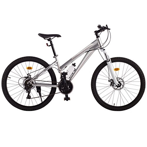Vélos de montagnes : Ultrasport 331100000190 Vélo tout terrain en aluminium pour fille, Argent, 26