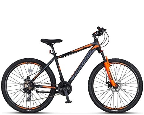 Vélos de montagnes : Umit Mirage Vélo Mixte Adulte, Noir-Orange, 27, 5" T.16