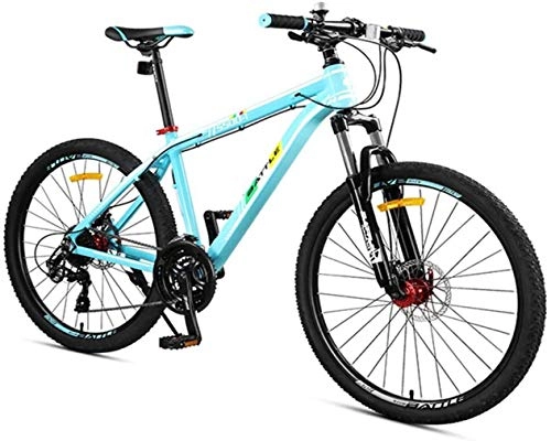 Vélos de montagnes : VTT 27 vitesses, adultes Hommes Femmes avant VTT hardtail, cadre de vélo en aluminium léger, rouge, 24 pouces, bleu, 26inch