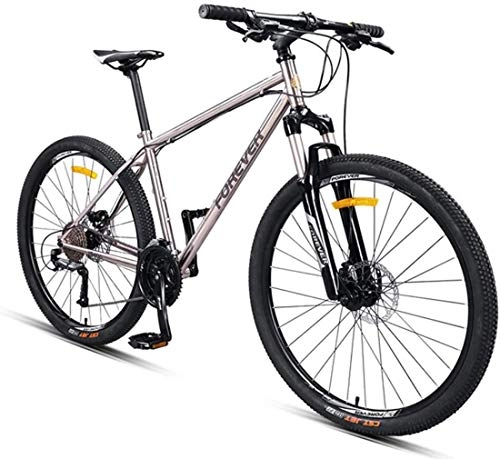 Vélos de montagnes : VTT adultes, cadre en acier 27, 5 pouces hardtail freins à disque de vélo de VTT de suspension avant, unisexe vélo, 27 vitesses, 30 vitesse