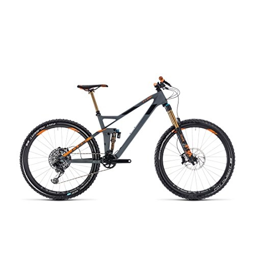 Vélos de montagnes : VTT Cube Stereo 140 HPC TM 27.5 grey'n'orange 2018 - 22"