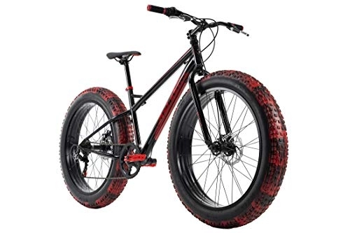 Vélos de montagnes : VTT Fatbike 26'' SNW2458 Noir-Rouge TC 43 cm KS Cycling