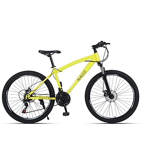 Vélos de montagnes : Vélo de montagne de 66 cm, 27 vitesses, vélo de montagne à double disque antidérapant, une variété de couleurs sont disponibles (26, jaune)