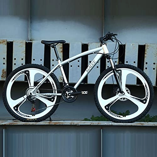 Vélos de montagnes : Vélo de montagne pour adultes et hommes - 66 cm - En acier à haute teneur en carbone - 21 / 24 / 27 vitesses - Pour homme et femme - Suspension unique