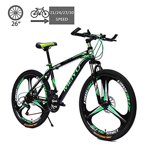 Vélos de montagnes : Vélo de montagne Vélos Gearshift, alliage d'aluminium Double Freins à disques Dirt Bike VTT, 26 pouces 21 / 24 / 27 / 30 Vitesse for Étudiant extérieur AQUILA1125 (Color : F)