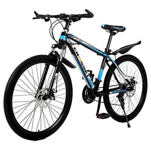 Vélos de montagnes : Vélo de Montagne à Vitesse Variable (26 Pouces 21 / 24 / 27 Vitesses Blanc Bleu; Noir Rouge; Noir Bleu) Double Frein à Disque vélo étudiant vélo à Suspension Tout-Terrain