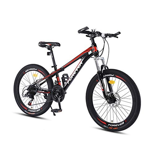 Vélos de montagnes : Vélo, VTT, vélo tout-terrain 24 pouces 21 vitesses, avec cadre en acier à haute teneur en carbone, pour adultes, antidérapant, frein à double disque, conception à faible portée / A / 161x92cm