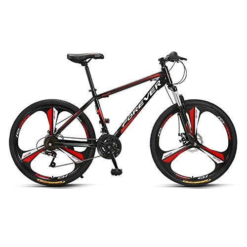 Vélos de montagnes : Vélo, VTT, vélo tout-terrain 26 pouces 24 vitesses, cadre en alliage d'aluminium ultra léger, pour adultes et adolescents, frein à double disque, siège réglable / A / 168x97cm