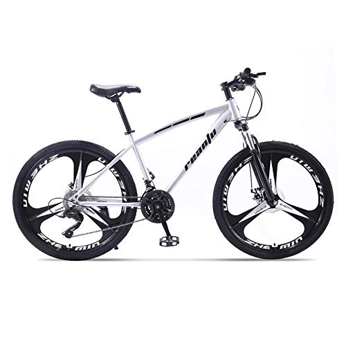 Vélos de montagnes : Vélo, vélo tout-terrain 30 vitesses, VTT 24 / 26", avec siège réglable et cadre en acier à haute teneur en carbone, pour adultes, antidérapant, frein à double disque / E / 168x98cm