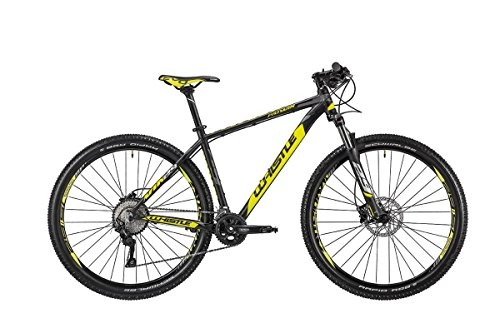 Vélos de montagnes : Whistle vélo Patwin 1830 29 "10-velocità taille 43 noir / jaune 2018 (VTT ammortizzate) / Bike Patwin 1830 29 10-speed Size 43 black / yellow 2018 (VTT Front Suspension)