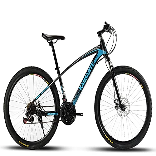 Vélos de montagnes : WXXMZY Vélos, VTT, VTT 24 / 26 Pouces pour Adultes Et Adolescents, VTT Légers 21 Vitesses À Double Disque. (Color : Blue, Size : 24 inches)