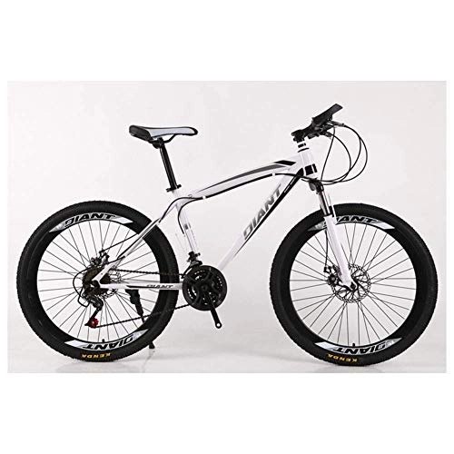 Vélos de montagnes : YHtech Sports de Plein air VTT / Unisex Bicyclettes 26 « » Roue légère HighCarbon Cadre en Acier 2130 Frein à Disque Shimano délais, 26" (Color : White, Size : 27 Speed)