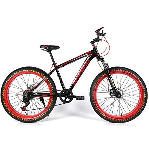 Vélos de montagnes : YOUSR Vélo de Montagne Tout Suspendu VTT Hardtail FS Disk 27, 5 Pouces pour Homme et Femme Red Black 26 inch 30 Speed