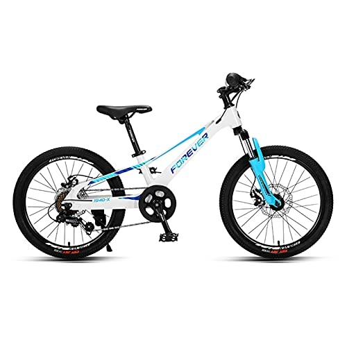 Vélos de montagnes : ZXQZ VTT 20 '', Vélo Confort pour Enfants, Cadre D'alliage de Magnésium, Siège Réglable, Cadeau de Vacances Idéal pour Les Adolescents (Color : Blue)