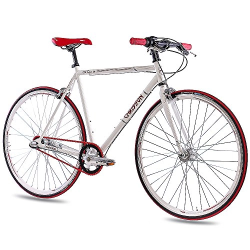 Vélos de routes : 28 "Course Urban Cylindre de vélo Unisexe chrisson Old Road 1.0 avec 3 G Shimano Nexus 56 cm Blanc