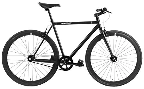 Vélos de routes : Aanlun Vélo Fixie Vélo Pignon Fixe Single Speed ​​Hi-Ten Acier Cadre Noir 10Kg (Color : Black, Size : S49)
