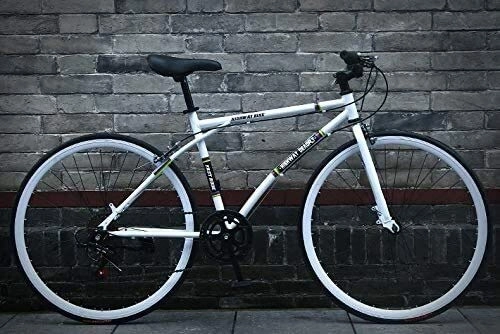 Vélos de routes : AXWT Bicycle Vélo 26 Pouces 30 Couteaux Ville Vélo Vélos Voyage Jeunes Hommes et Femmes Adultes Vélos Route Vélos Vélos Étudiant Cadre en Acier au Carbone Noir et Blanc Colorimétrie