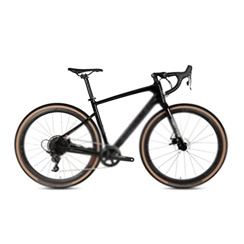 Vélos de routes : Bicycles for Adults Road Bike 700C Cross Country 11 Speed 40C Tire for Hydraulic Brake Derailleur (Color : Black, Size : 11_48CM)