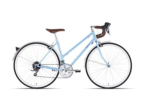 Vélos de routes : Bobine de Luna, traditionnelle pour femme pour vélo de route, 700 C (2 options de couleurs), Bleu céleste, 43 cm