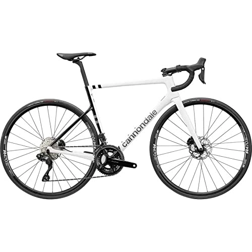 Vélos de routes : Cannondale Supersix Evo Carbon Disc 105 Di2 Blanc / Noir, Taille 54