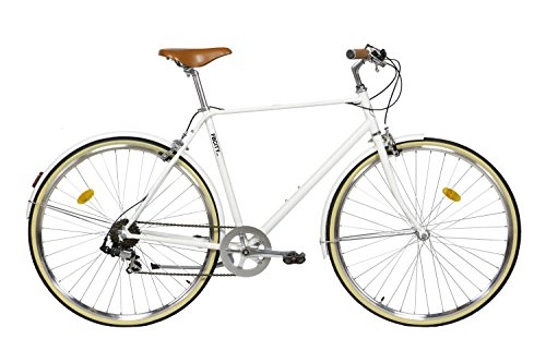 Vélos de routes : FabricBike Classic- Vélo de Ville (M-53cm, Classic Matte White Original)
